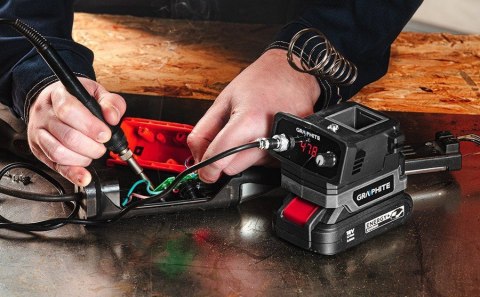 STACJA LUTOWNICZA ENERGY+ 18V, BEZ AKUMULATORA. GRAPHITE