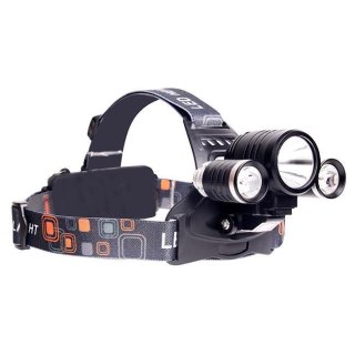 LATARKA LED CZOŁOWA 5W T6 + 2X CREE AKU 0478 UN