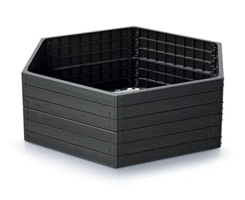 RABATA OGRODOWA BASE WOODY IBWH 1480X1290X250MM - ANTRACYT PROSPERPLAST