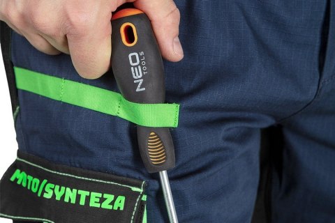 SPODNIE ROBOCZE MOTOSYNTEZA 100% BAWEŁNA RIP STOP ROZM. M NEO