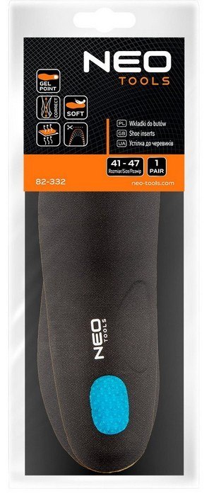 WKŁADKI DO BUTÓW AMORTYZUJĄCE ŻELOWE DO DOCIĘCIA 41-47 NEO