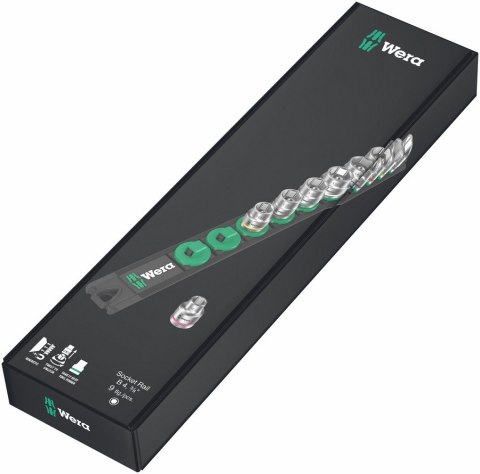 ZESTAW KLUCZY NASADOWYCH 3/8'''ZYLKOP, 9CZ. WERA