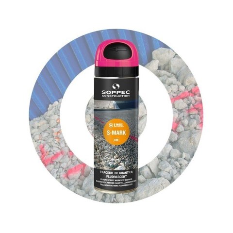 SOPPEC SPRAY GEODEZYJNY S-MARK RÓŻOWY 500ML SOPPEC