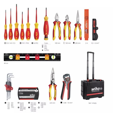 WALIZKA NARZĘDZIOWA DLA ELEKTRYKÓW XL 2 TROLLEY 60CZ. WIHA