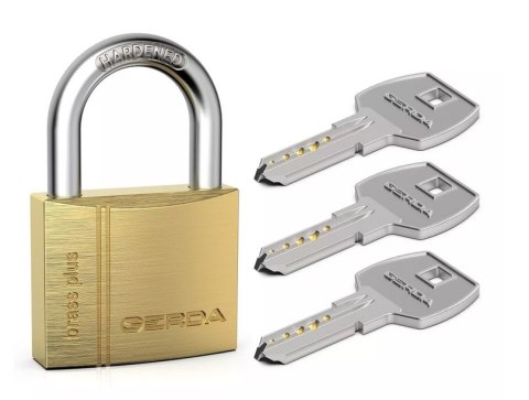 KŁÓDKA PAŁĄKOWA MOSIĘŻNA KMKN S40 KLUCZ SYMETRYCZ. NAWIRCANY GERDA