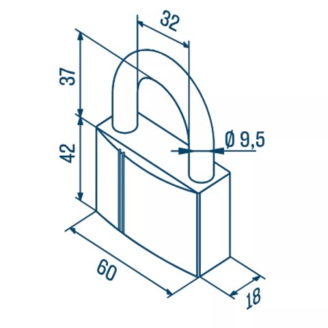 KŁÓDKA PAŁĄKOWA MOSIĘŻNA KMKN S60 KLUCZ SYMETRYCZ. NAWIRCANY GERDA