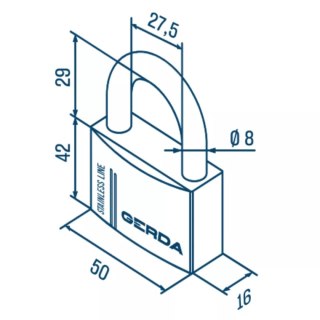 KŁÓDKA PAŁĄKOWA STAL NIERDZEWNA KNP S50 GERDA