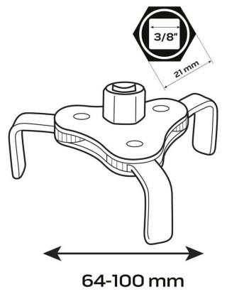 KLUCZ DO FILTRA OLEJU 64-100 MM NEO