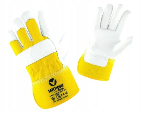 RĘKAWICE ZE SKÓRY KOZIEJ LICOWEJ I BAWEŁNY SAFETICULT DRUM UN