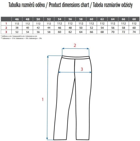 SPODNIE DO PASA CXS CEFEUS, SZARO-NIEBIESKIE ROZM.60 CXS