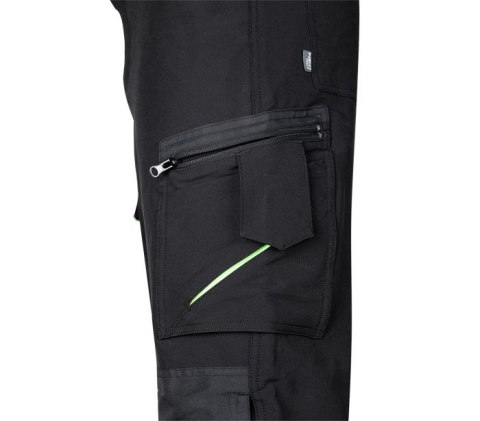 SPODNIE ROBOCZE MIX&MATCH CZARNO-ZIELONE ROZMIAR M. NEO