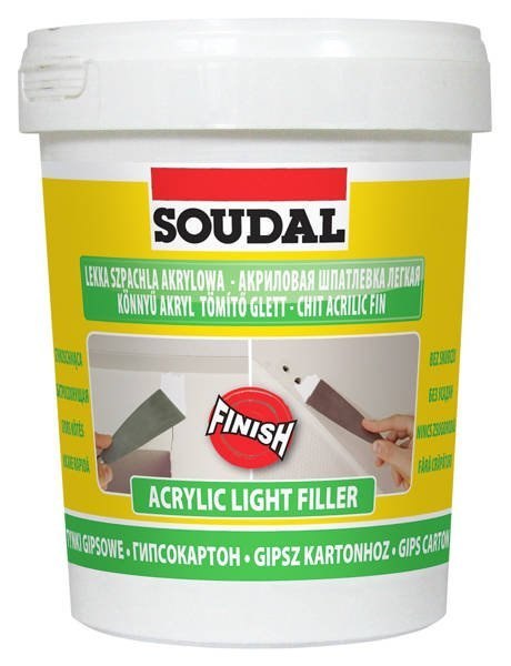 LEKKA SZPACHLA AKRYLOWA BIAŁA 0.9L SOUDAL