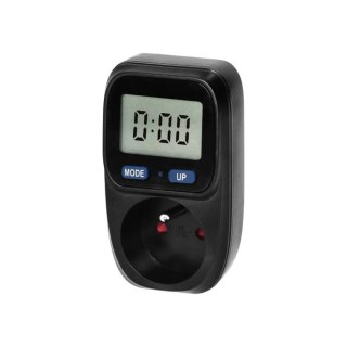 WATOMIERZ, KALKULATOR ENERGII Z WYŚWIETLACZEM LCD, CZARNY ORNO