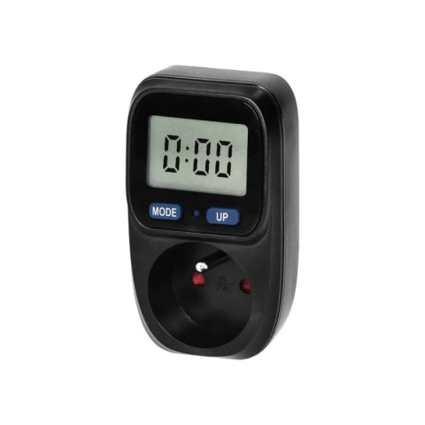 WATOMIERZ, KALKULATOR ENERGII Z WYŚWIETLACZEM LCD, CZARNY ORNO