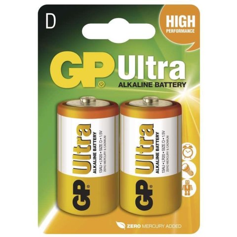 BATERIA ULTRA ALKALINE LR20 D 1.5V 2SZ GP BATTERY
