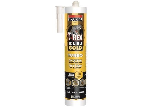 KLEJ MONTAŻOWY HYBRYDOWY 290ML T-REX GOLD TURBO SOUDAL