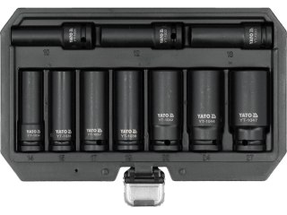 KOMPLET NASADEK UDAROWYCH 1/2'' DŁUGICH 10 SZT. 10-27MM YATO