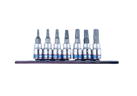 KPL. NASADEK 1/4'' TORX Z OTWOREM,7 SZT T10-740 NA SZYNIE KING TONY