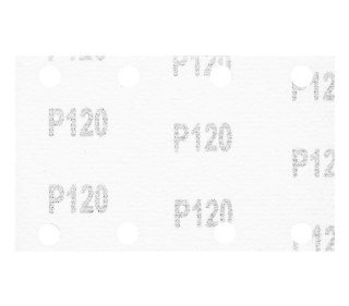 PAPIER ŚCIERNY PROSTOKĄT P120 130*80MM, 8 OTW. 5 SZT. NEO