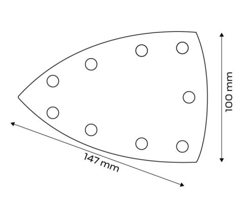 PAPIER ŚCIERNY ŻELAZKO P120 100*147MM, 9 OTW. 5 SZT. NEO
