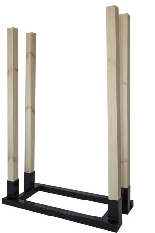STOJAK NA DREWNO METALOWY 60CM. DREWNIANE SŁUPKI BIG
