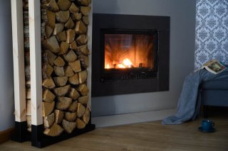 STOJAK NA DREWNO METALOWY 80CM. DREWNIANE SŁUPKI BIG