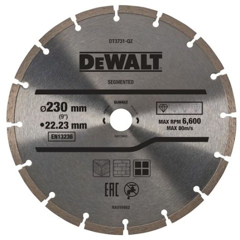 TARCZA DIAMENTOWA SEGMENTOWA 230*22,2MM DEWALT