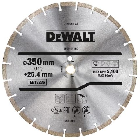 TARCZA DIAMENTOWA SEGMENTOWA 350*25,4MM DEWALT