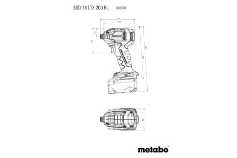 ZAKRĘTARKA AKUMULATOROWA 1/4'' SSD 18 LTX 200 BL METABO