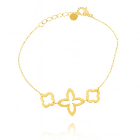 Bransoletka na rękę stal chirurgiczna pozłacana 14k złotem BST1392