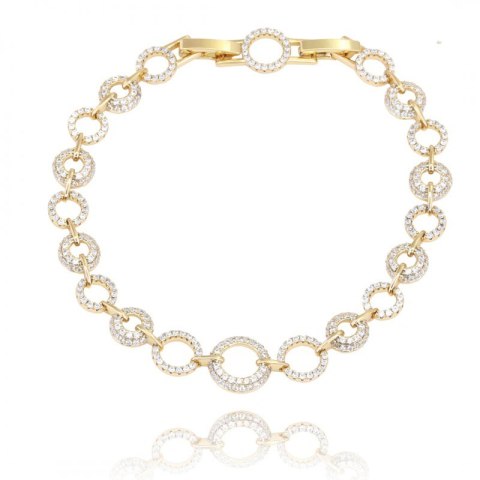 Bransoletka stal chirurgiczna pozłacana 18k złotem BST1259