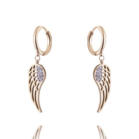 Kolczyki ze stali szlachetnej pozłacanej 14k złotem KST2662