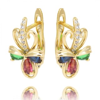 Kolczyki ze stali szlachetnej pozłacanej KST2527