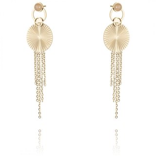 Kolczyki ze stali szlachetnej pozłacanej KST2818