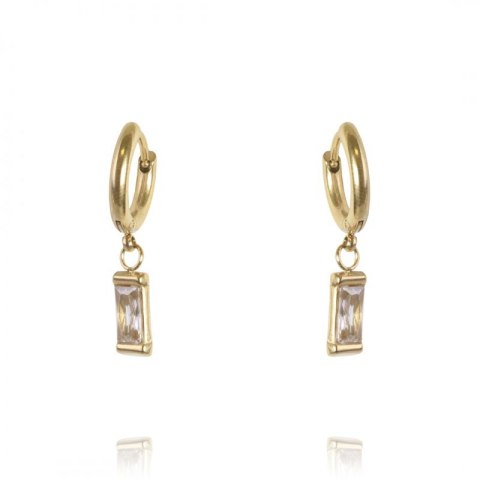 Kolczyki ze stali szlachetnej pozłacanej KST2844B