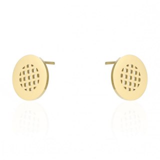 Kolczyki ze stali szlachetnej pozłacanej sztyft KST2090