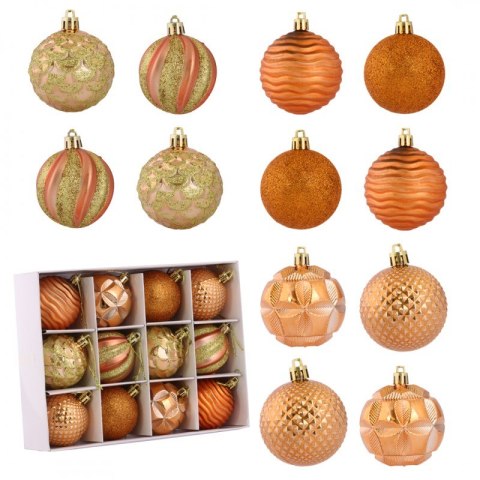 Komplet bombek 12 szt w opakowaniu 6 cm, bombki BSN10WZ3