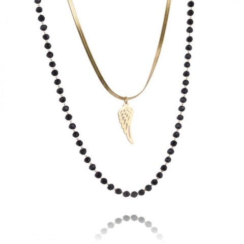 Naszyjnik stal chirurgiczna pozłacana 14k gold NST1433