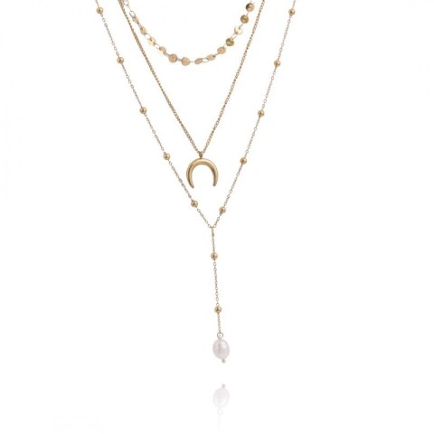 Naszyjnik stal chirurgiczna pozłacana 14k gold NST1448