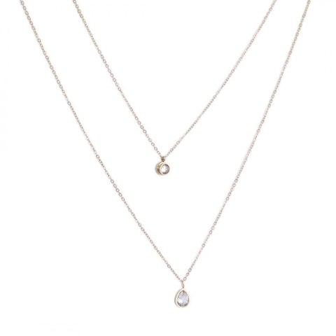 Naszyjnik stal szlachetna pozłacana 14k złotem NST1518