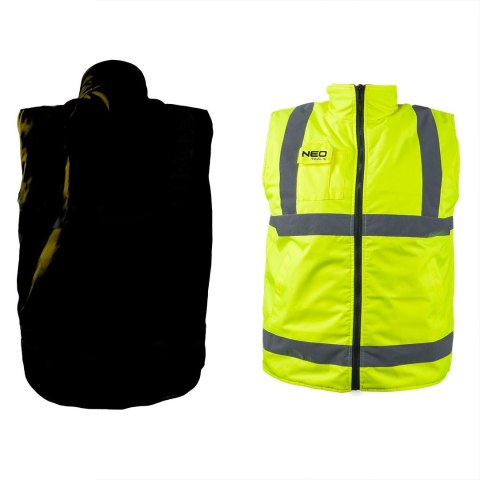 BEZRĘKAWNIK ROBOCZY DWUSTRONNY ODBLASKOWY ŻÓŁTY ROZMIAR XXL NEO