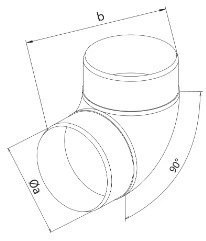 KOLANO KANAŁU OKRĄGŁEGO 100MM 90' AIR ROXY