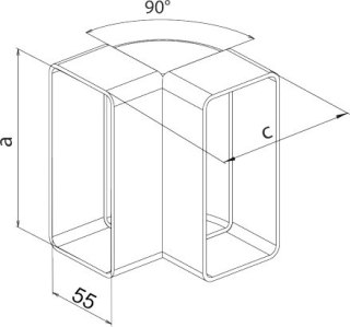 KOLANO PIONOWE 220*55 90' AIR ROXY