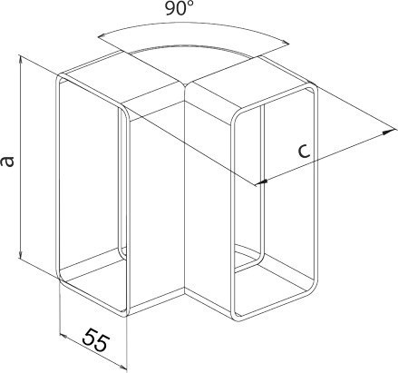 KOLANO PIONOWE 220*55 90' AIR ROXY