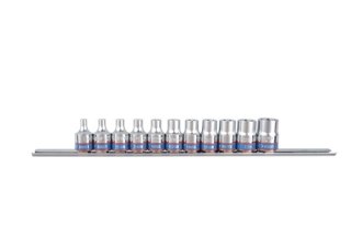 KPL.NASADEK GWIAZDKOWYCH 3/8'' 11 CZĘŚCI KRÓTKIE E4-E14 KING TONY