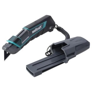 NÓŻ Z OSTRZEM TRAPEZOWYM PRO SAFETY + FUTERAŁ WOLFCRAFT