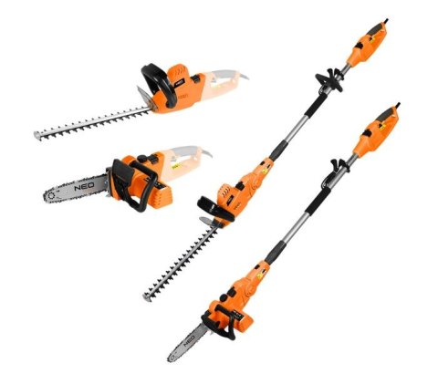 PILARKA ŁAŃCUCHOWA + NOŻYCE DO ŻYWOPŁOTU 2W1 Z WYSIĘGNIKIEM NEO