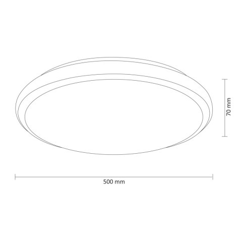 PLAFON LED IRINA 50 OKRĄGŁY 68W 7500LM 3000K-6000K PILOT POLUX