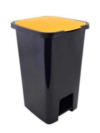 POJEMNIK NA ODPADY SORTA Z PEDAŁEM ŻÓŁTY 45L UN