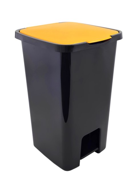 POJEMNIK NA ODPADY SORTA Z PEDAŁEM ŻÓŁTY 45L UN